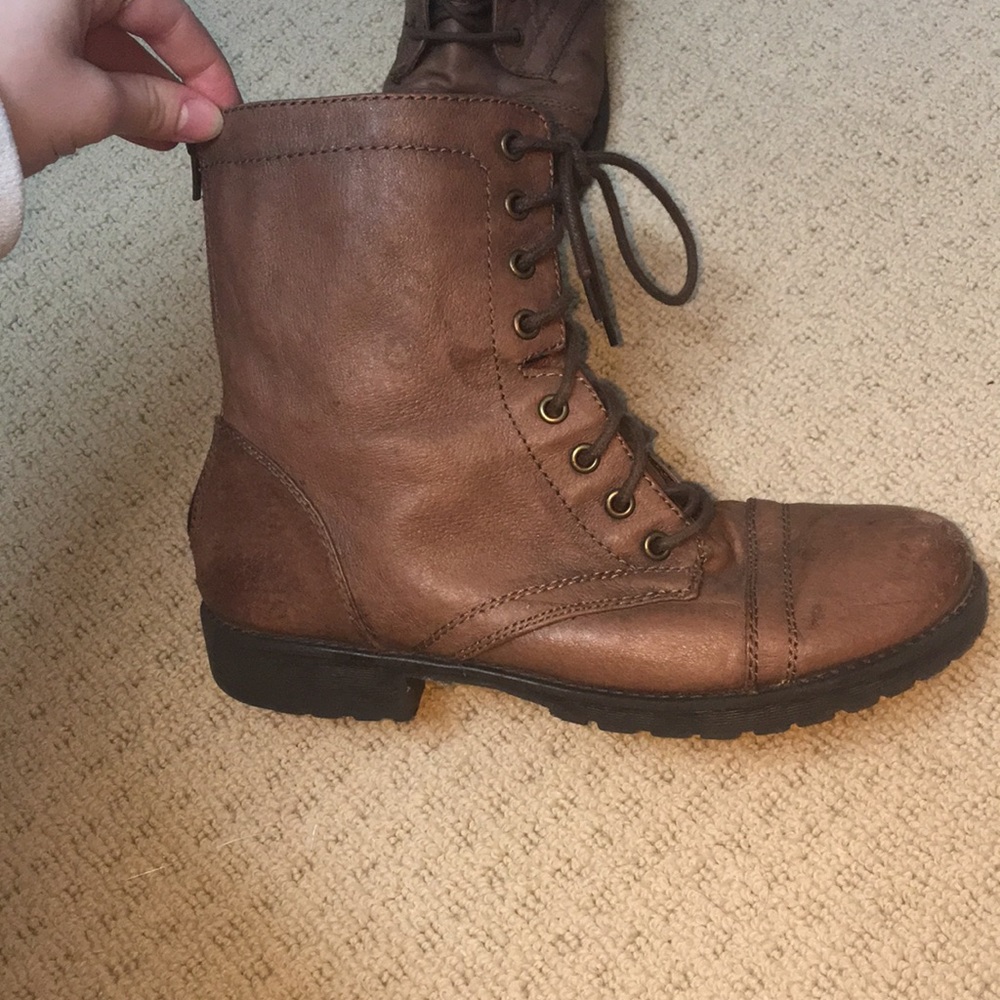 Brown combat boots - Picture 2 of 3